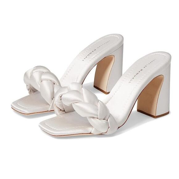 Loeffler randall Freya Mule Satin- Cream Sz 6.5 - Picture 1 of 7